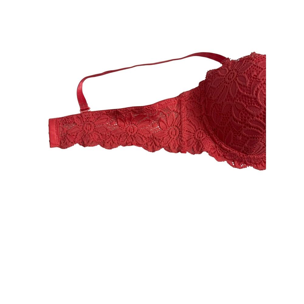 FAYLINA WOMENS LIGHT PUSH UP CORAL LACE BRA SIZE 42C - Picture 2 of 4
